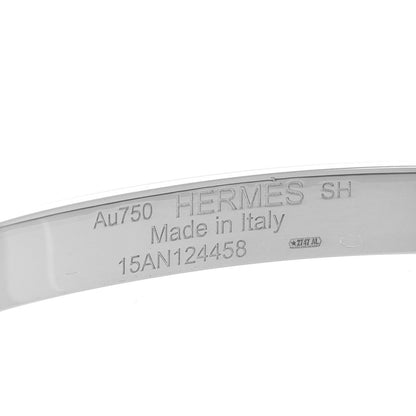 Hermes 18K White Gold Diamond PM H D'Ancre Bracelet SH 4 of 4