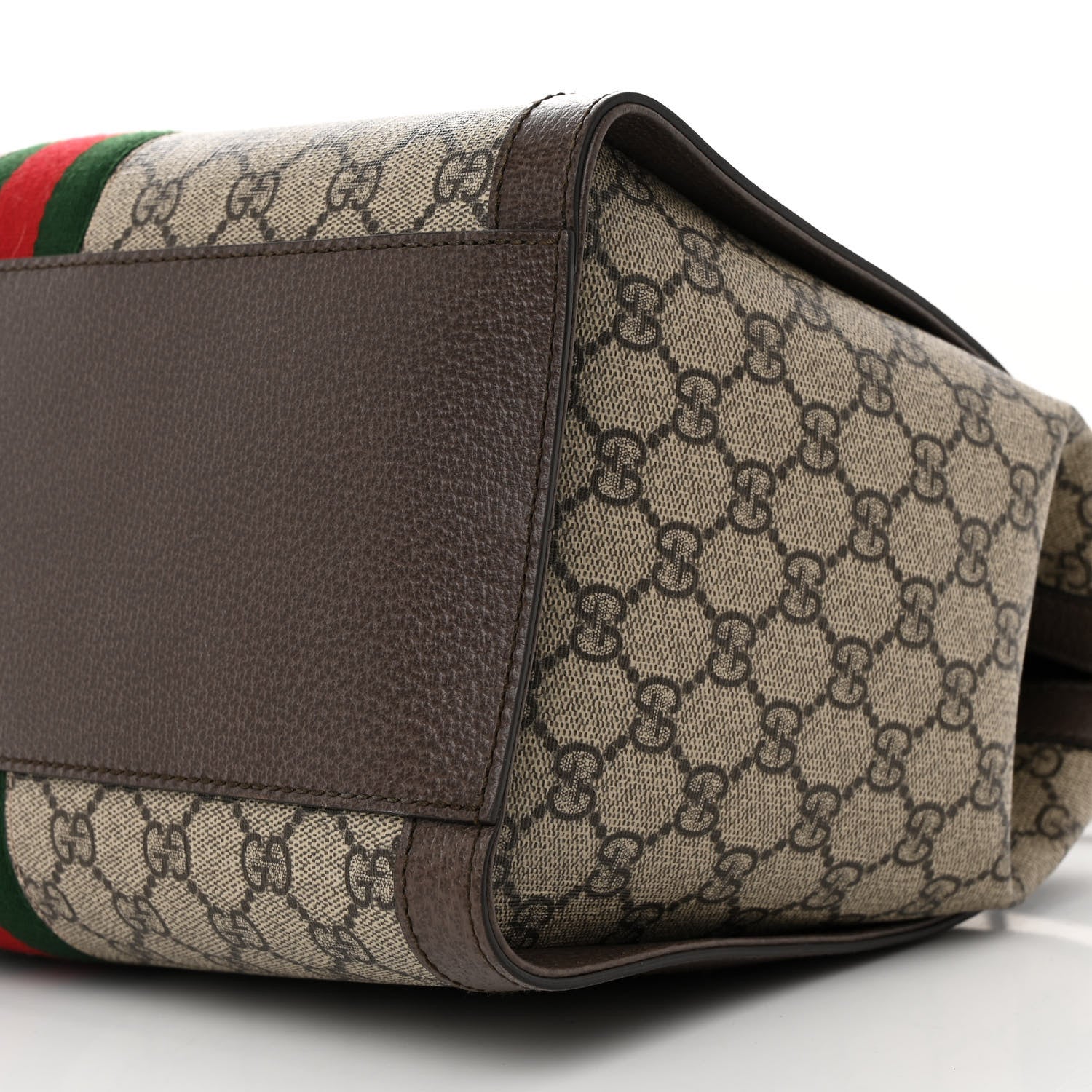 Gucci GG Supreme Monogram Web Medium Ophidia Tote Bag Brown 10 of 10