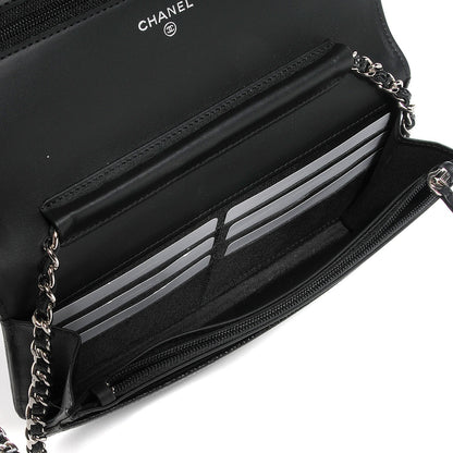 Chanel Caviar Timeless CC Wallet on Chain WOC Black 5 of 9