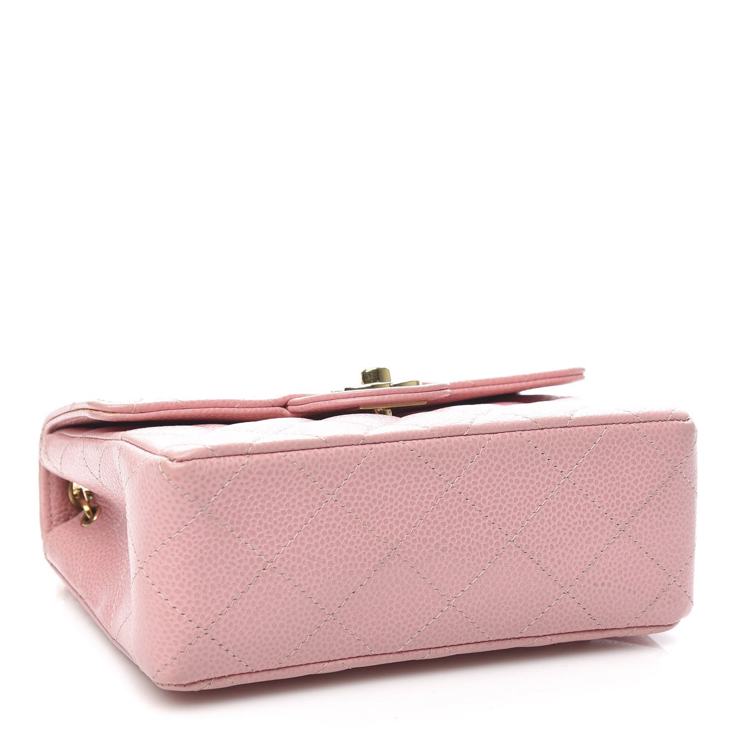 Caviar Quilted Mini Square Flap Pink