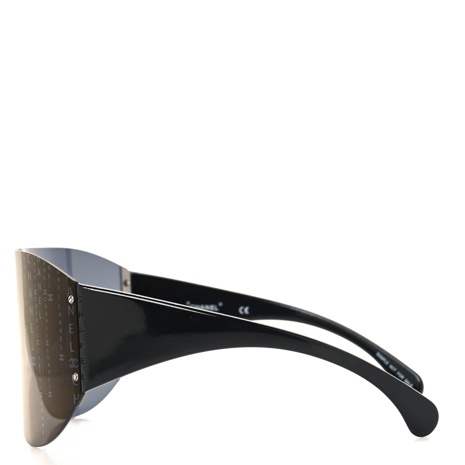 Chanel Acetate Shield Runway 71217 Sunglasses Black 3 of 10