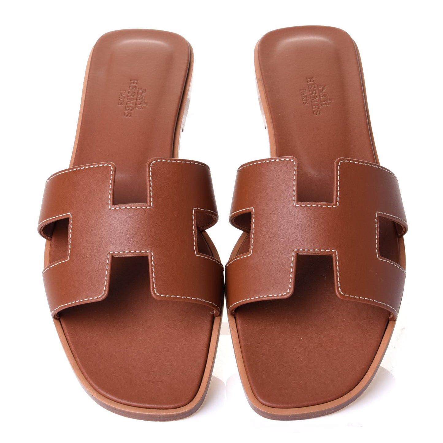 Box Calfskin Oran Sandals 39 Gold