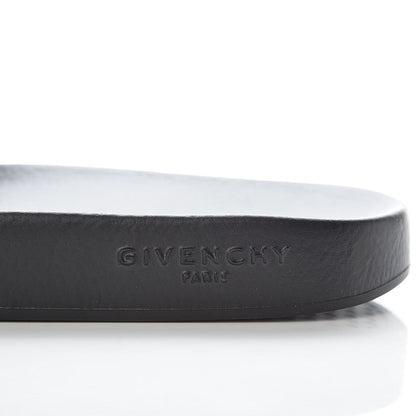 Givenchy Calfskin Logo Womens Pool Slide Sandals 37 Black 6 of 10