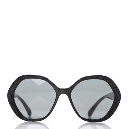 Chanel Acetate Sequin Round Sunglasses 5451-A Black 2 of 4