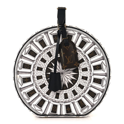 Louis Vuitton X FORNASETTI Calfskin Architettura Petite Boite Chapeau White Black 1 of 9