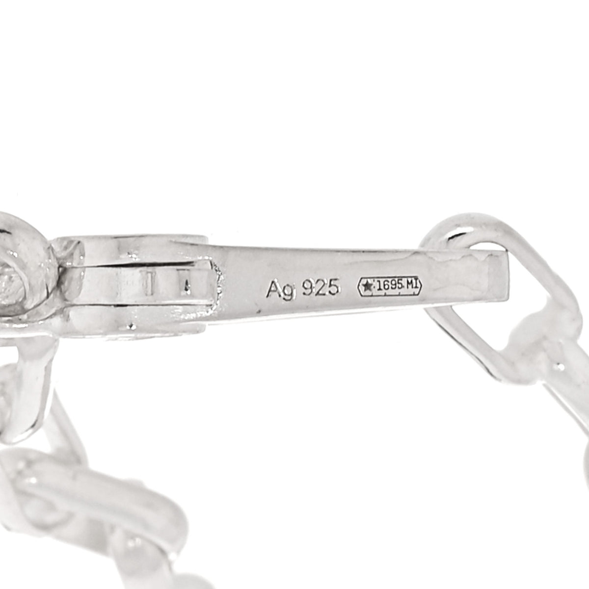 Sterling Silver Interlocking GG Bracelet