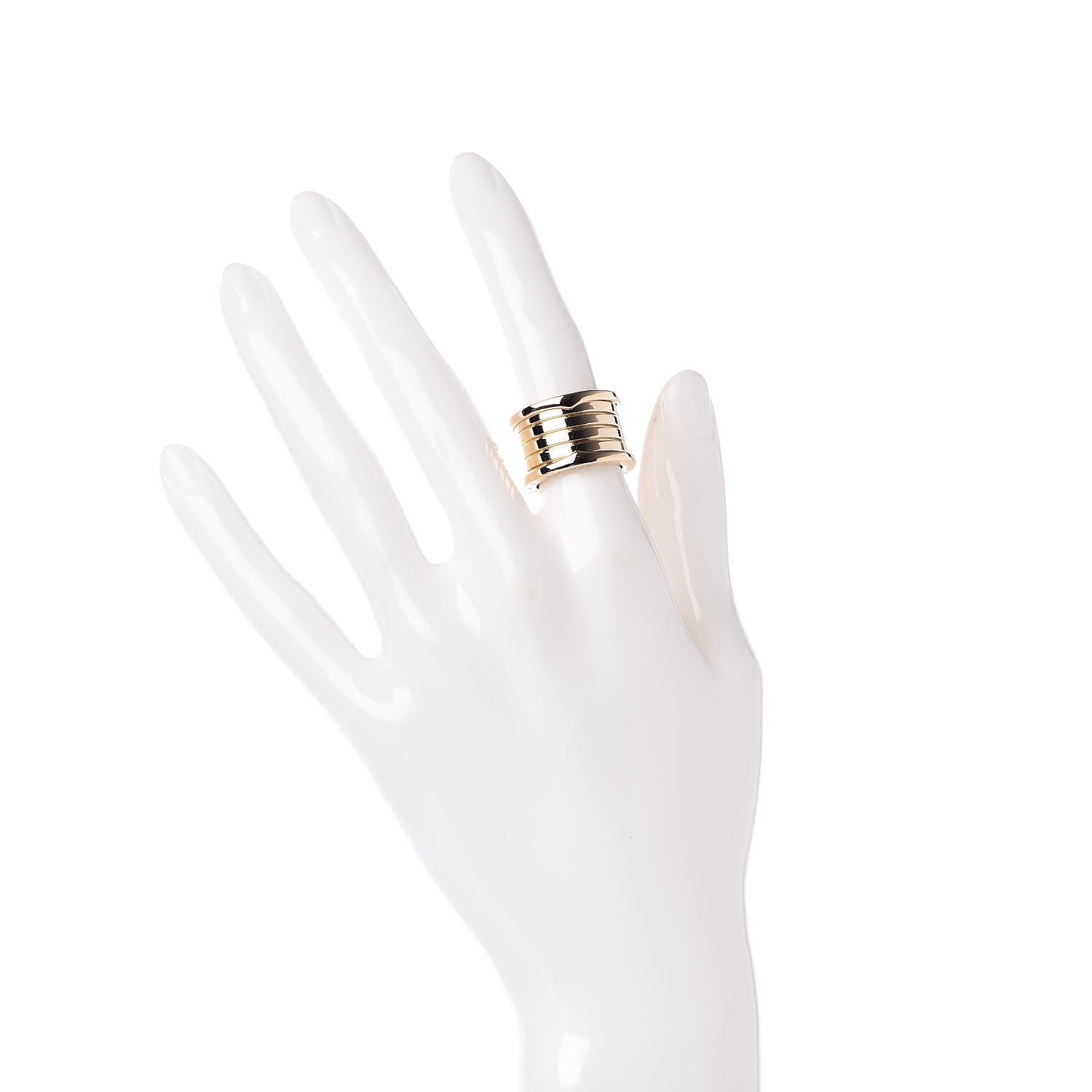 Bulgari 18K Yellow Gold B.Zero1 Five-Band Anniversary Ring 51 5.75 2 of 5