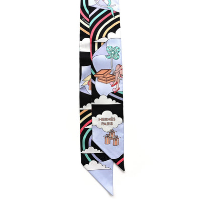 Hermes Silk Carres Volants Twilly Black Ciel Multicolor 2 of 5