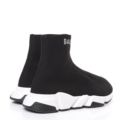 Balenciaga Neoprene Knit Mens Hi Speed Sneakers 41 Black White 4 of 7