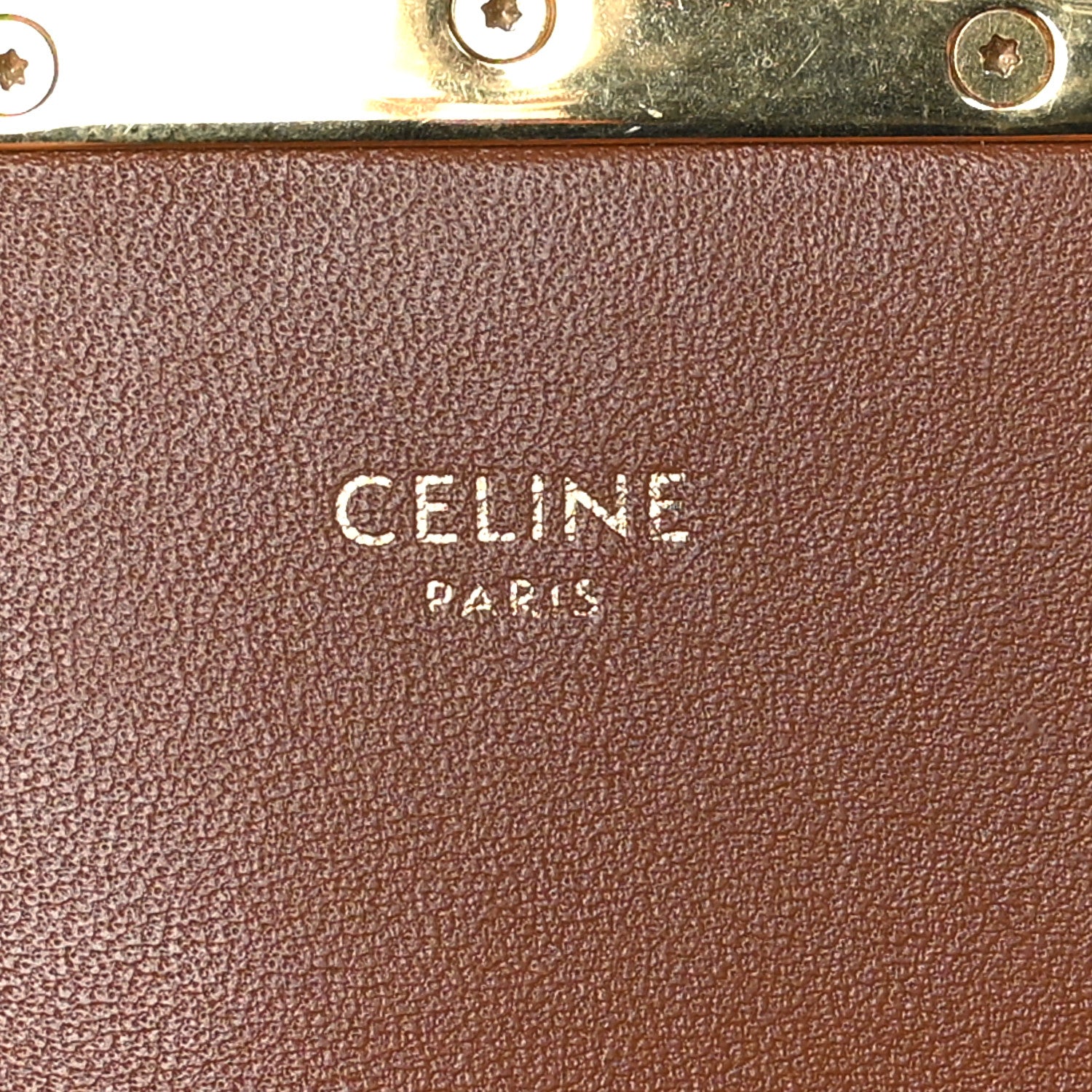 Celine Canvas Calfskin Triomphe Shoulder Bag White 6 of 10