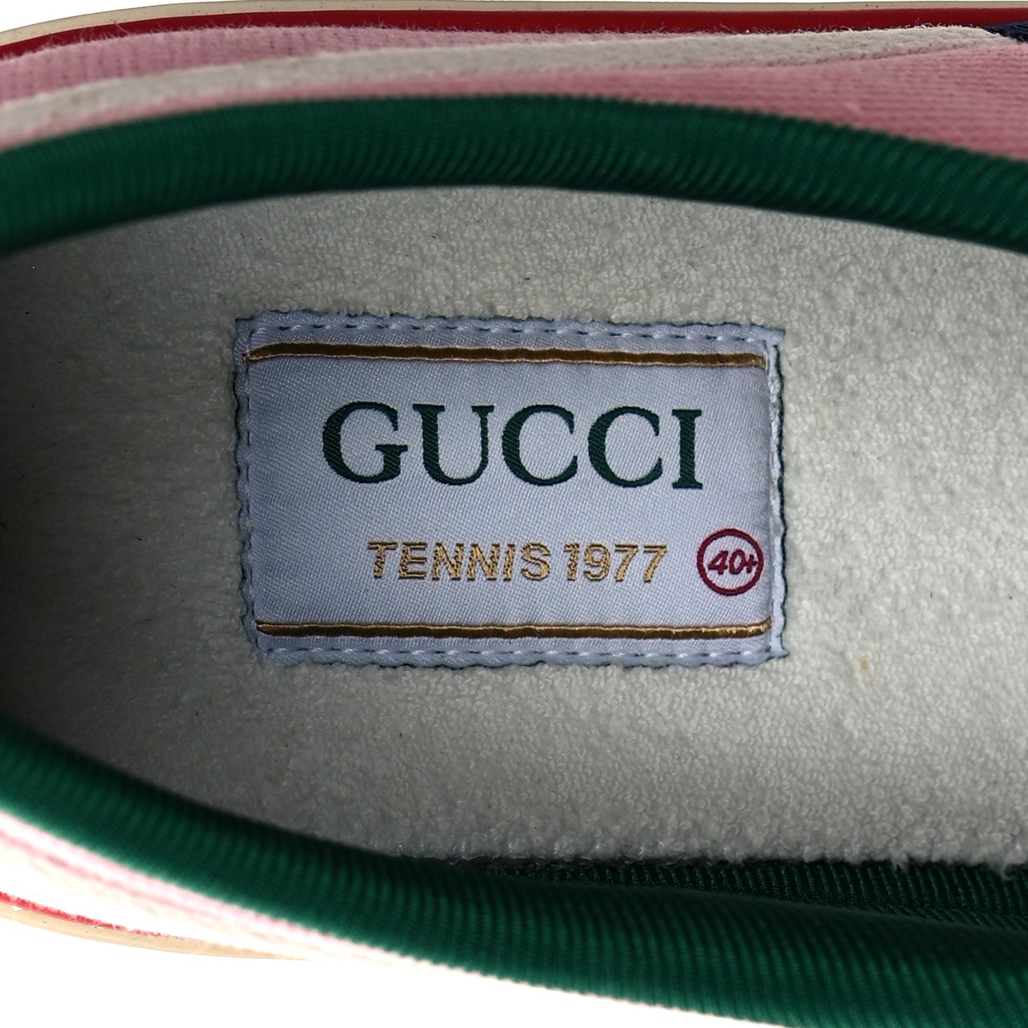 Gucci Canvas Web Womens 1977 Tennis Sneakers 40.5 Wild Rose Mystic White 7 of 11