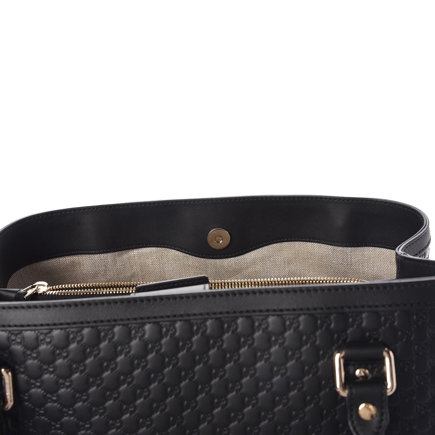 Soft Microguccissima Large Tote Black
