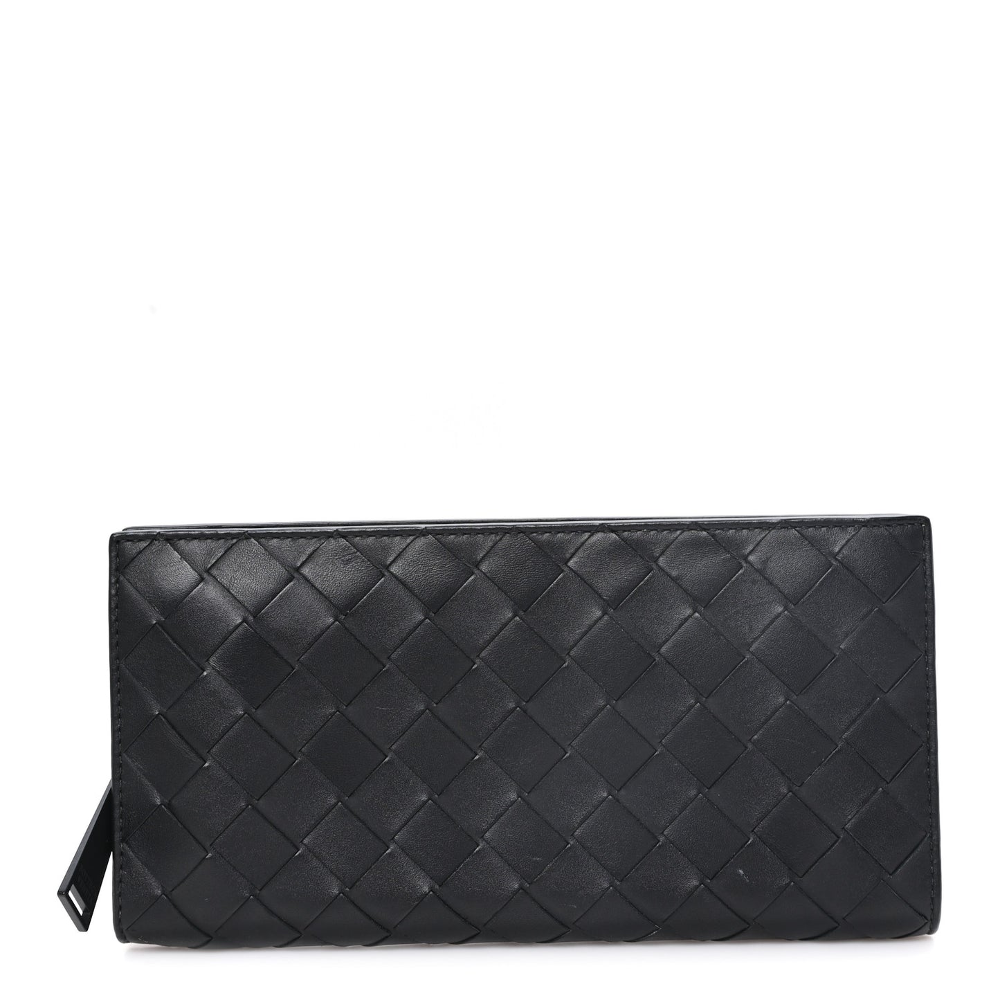 Nappa Intrecciato Zip Around Wallet Black