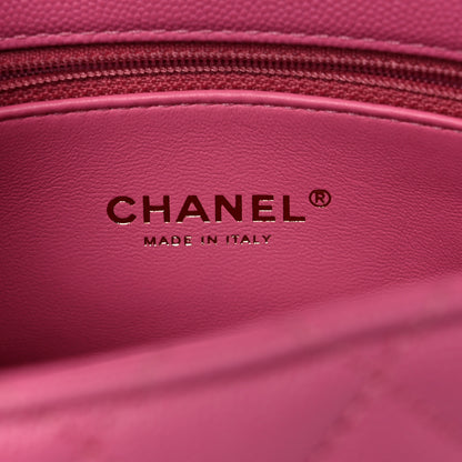 Chanel Caviar Lizard Embossed Quilted Mini Coco Handle Flap Pink 6 of 11