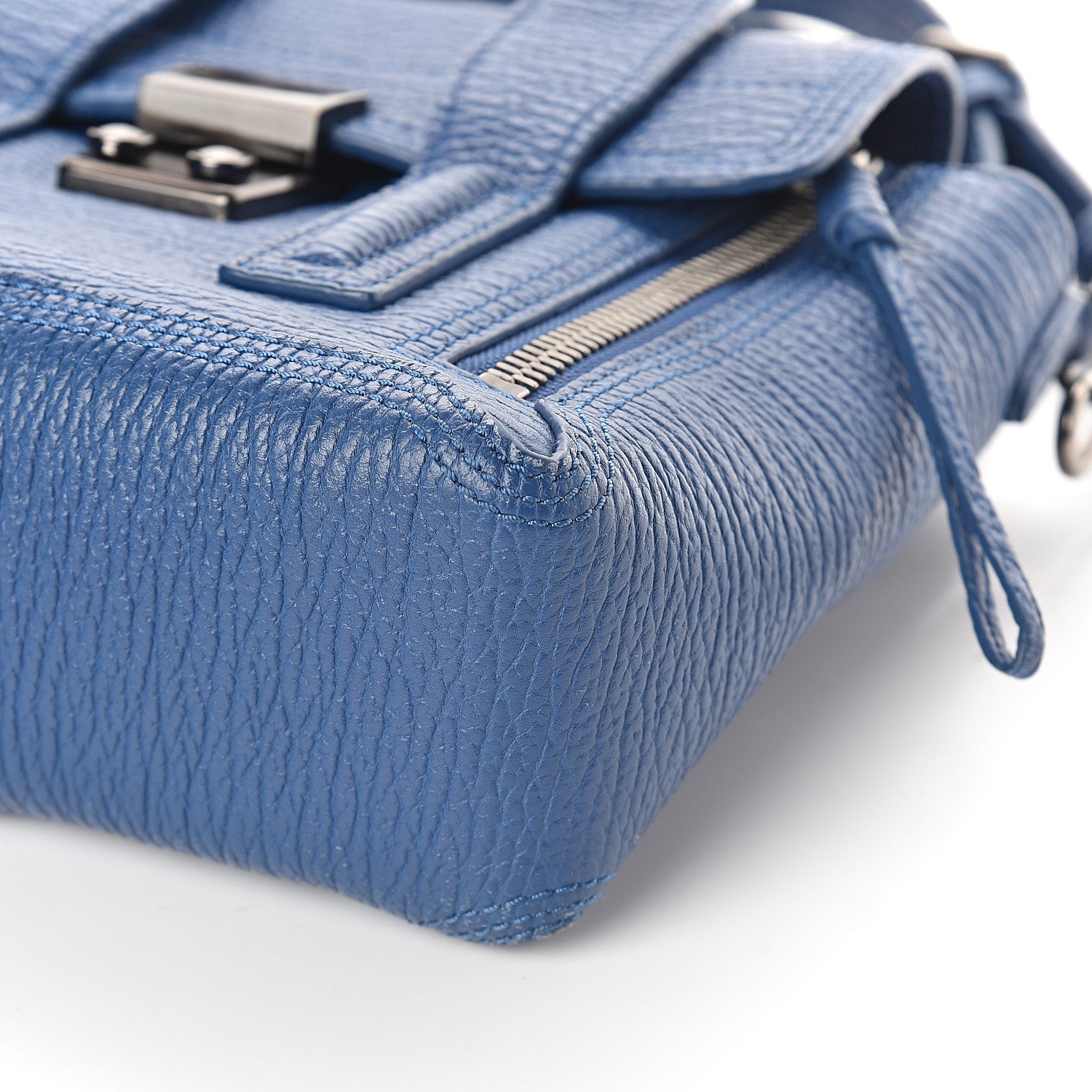 3.1 Phillip Lim 3.1 Textured Calfskin Mini Pashli Satchel Cerulean 8 of 8