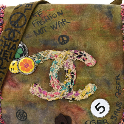 Chanel Washed Toile Graffiti On The Pavements Messenger Khaki Multicolor 8 of 10