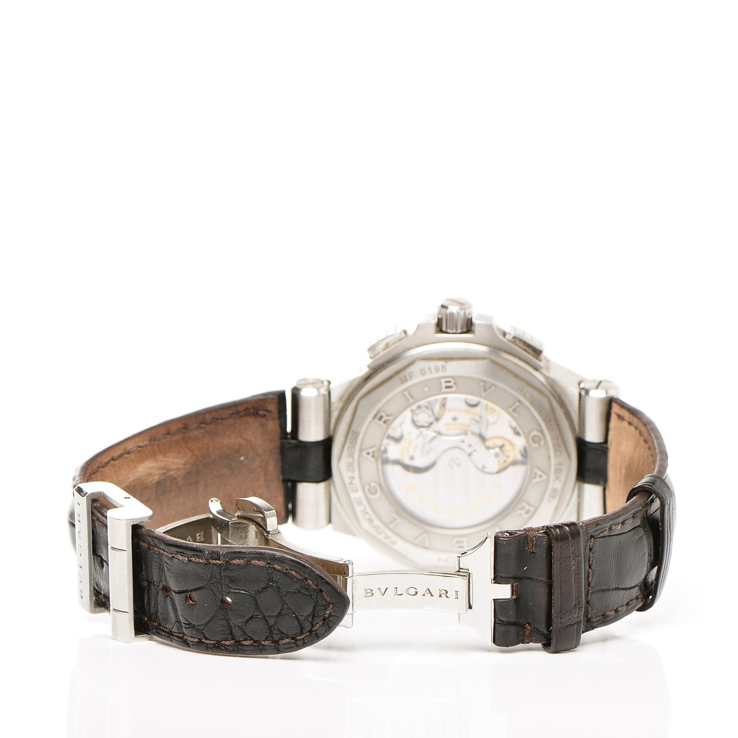 Stainless Steel 18K Rose Gold Alligator 42mm Diagono Calibre 303 Chronograph Automatic Watch