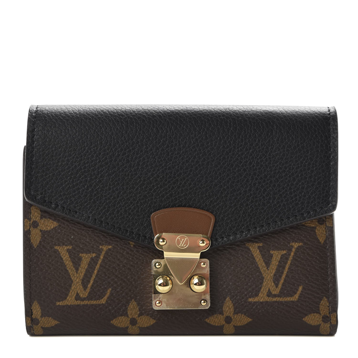 Louis Vuitton Monogram Pallas Compact Wallet NM Black 1 of 7