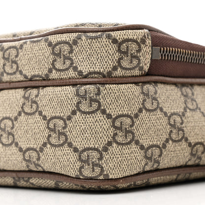 Gucci GG Supreme Monogram Mini Neo Vintage Double Zip Messenger Bag Beige New Acero Crop 10 of 11