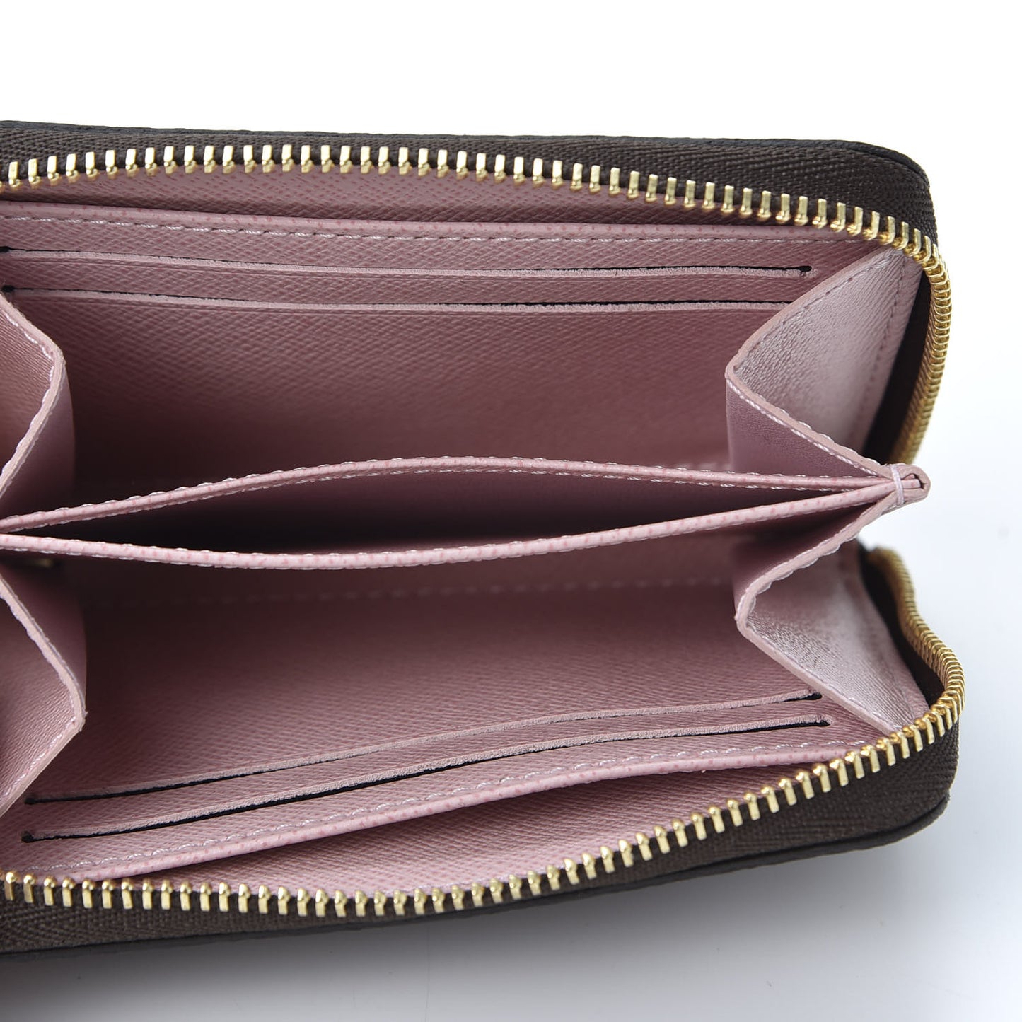 Damier Ebene Zippy Coin Purse Rose Ballerine