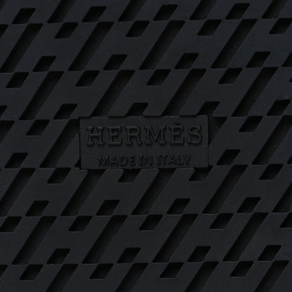 Hermes Calfskin Womens Chypre Sandals 37 Black 7 of 9