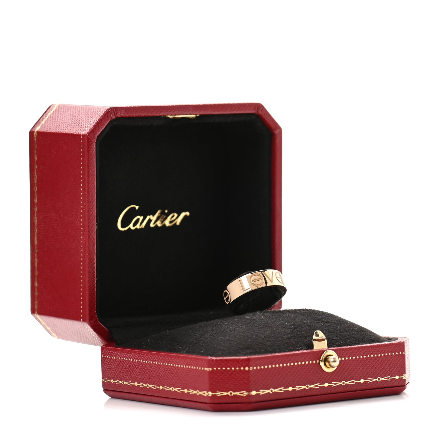 18K Yellow Gold 5.5mm Engraved LOVE Ring 51 5.75