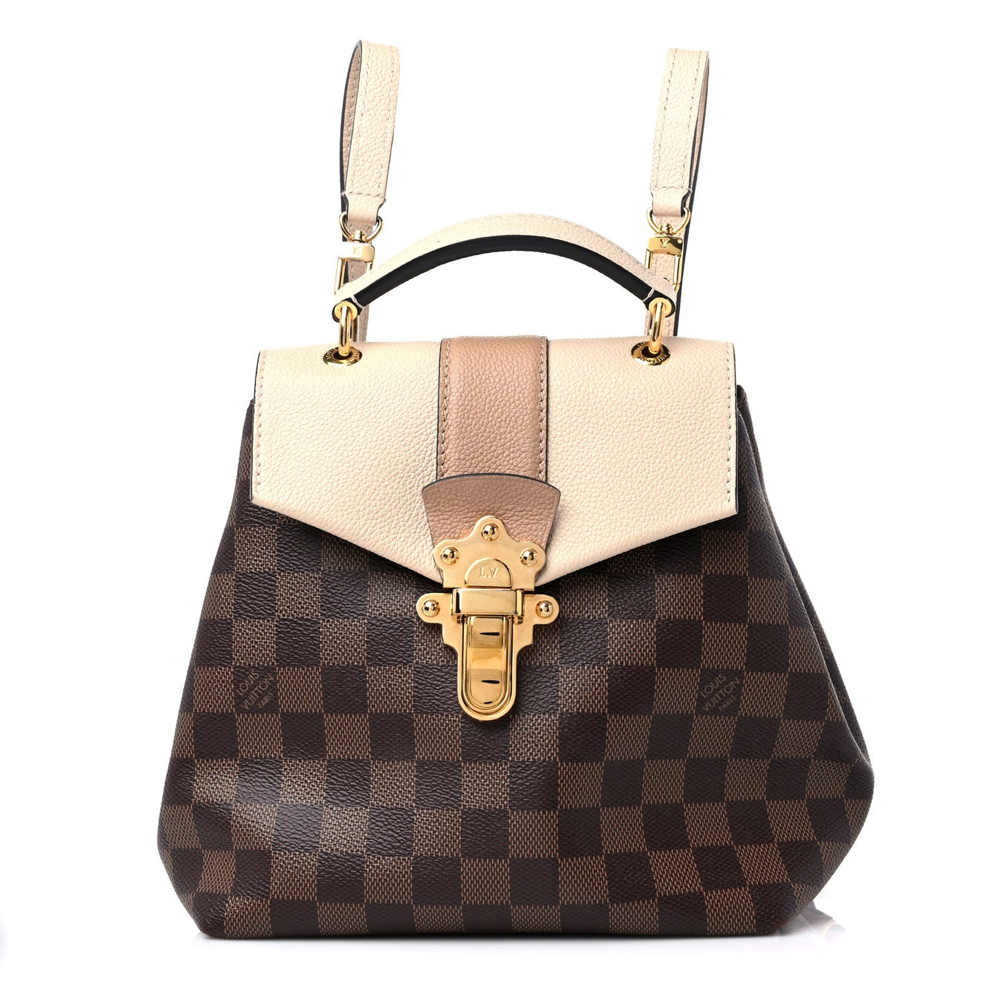 Damier Ebene Clapton Backpack Creme