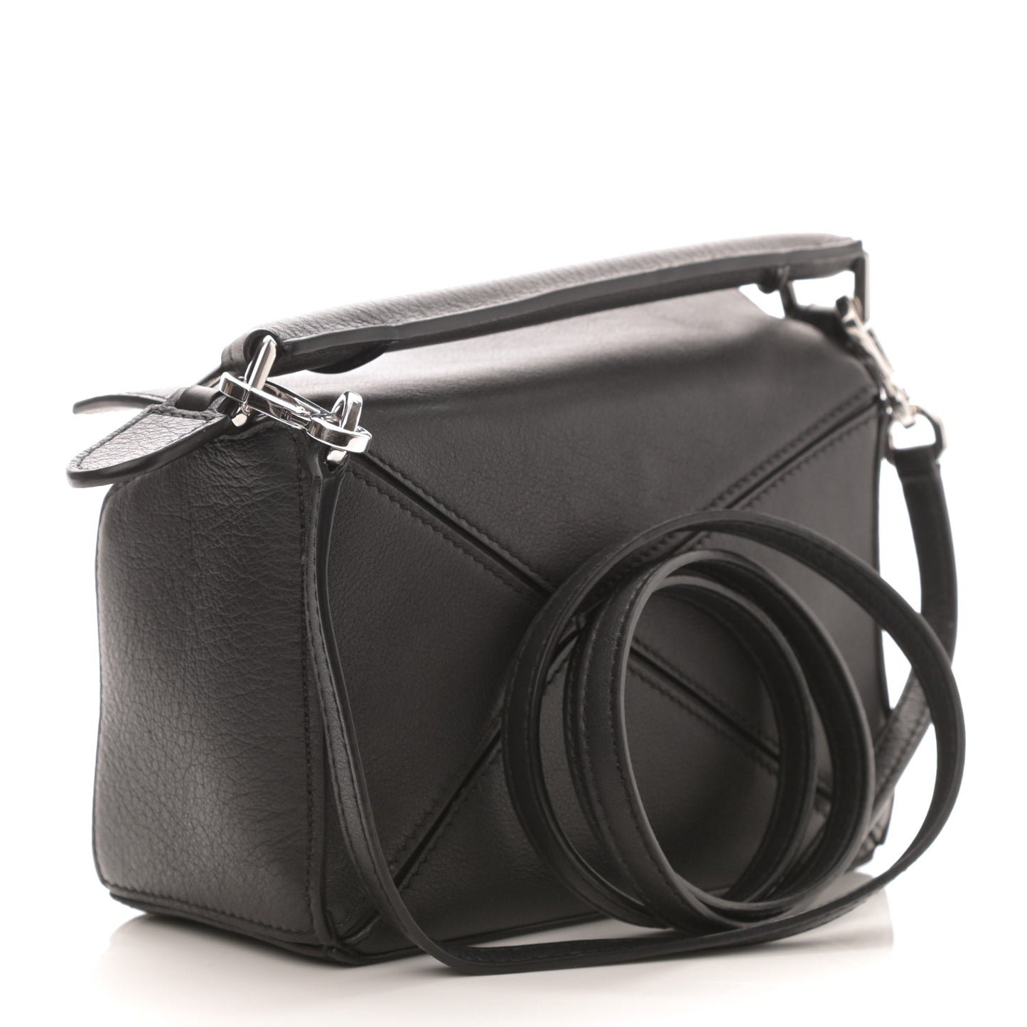 Calfskin Mini Puzzle Bag Black
