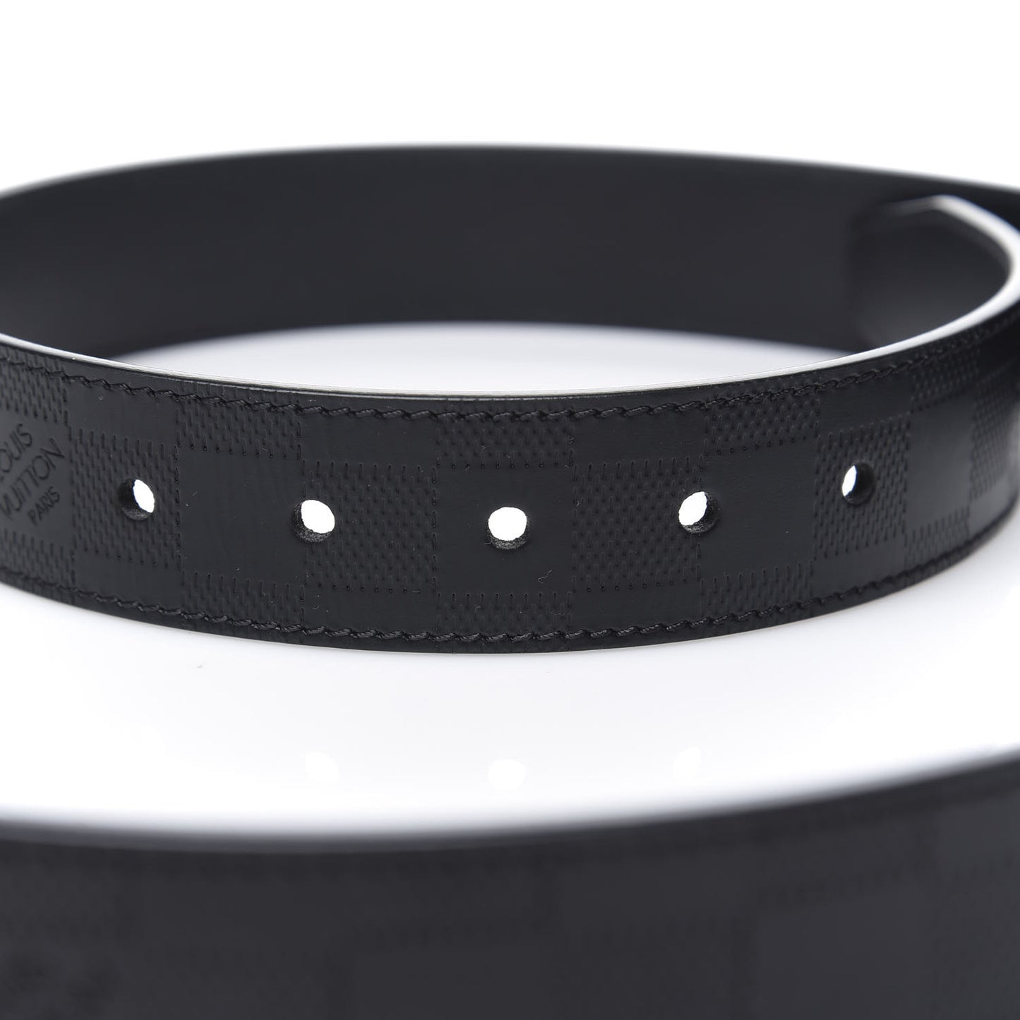 Damier Infini Calfskin Boston 30mm Reversible Belt 85 34 Black