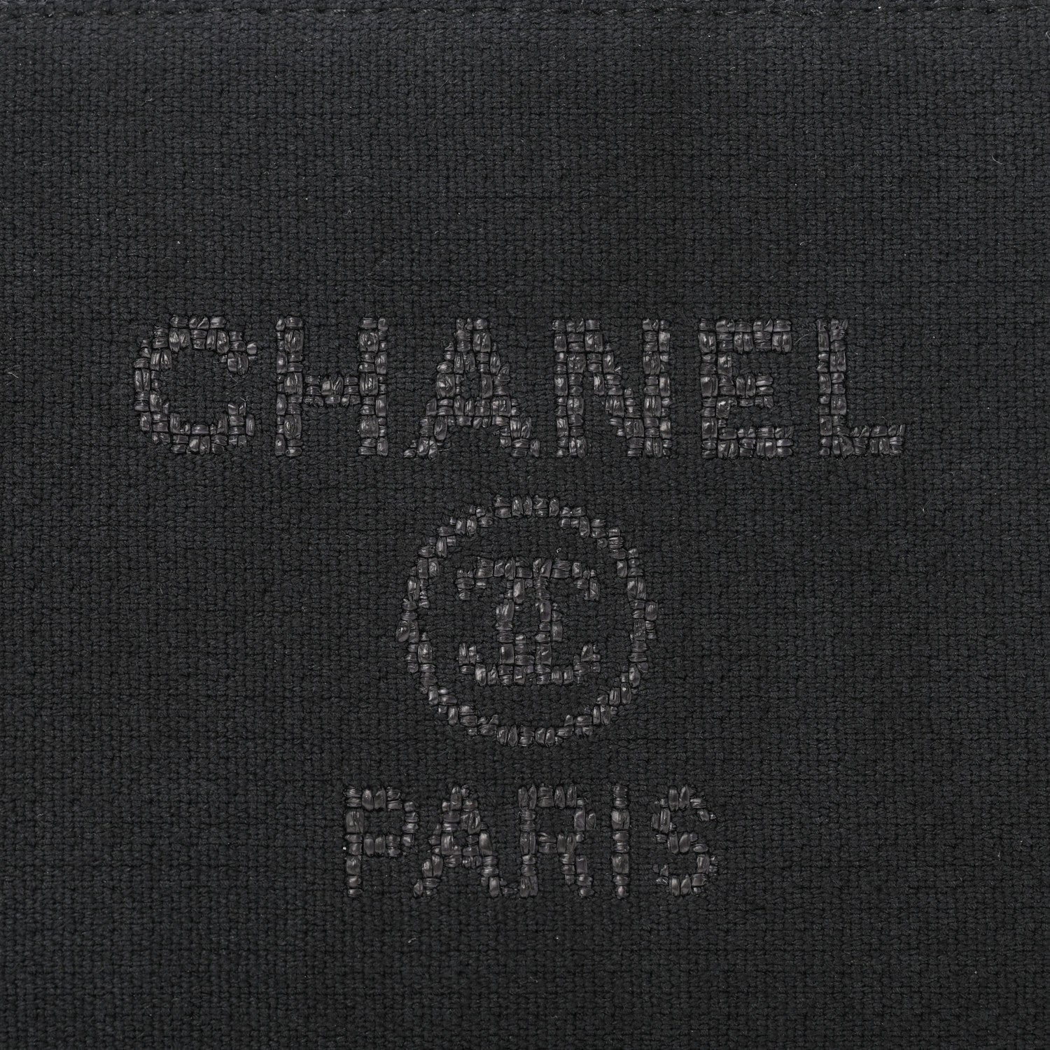 Chanel Canvas Small Deauville Pouch Black 6 of 6