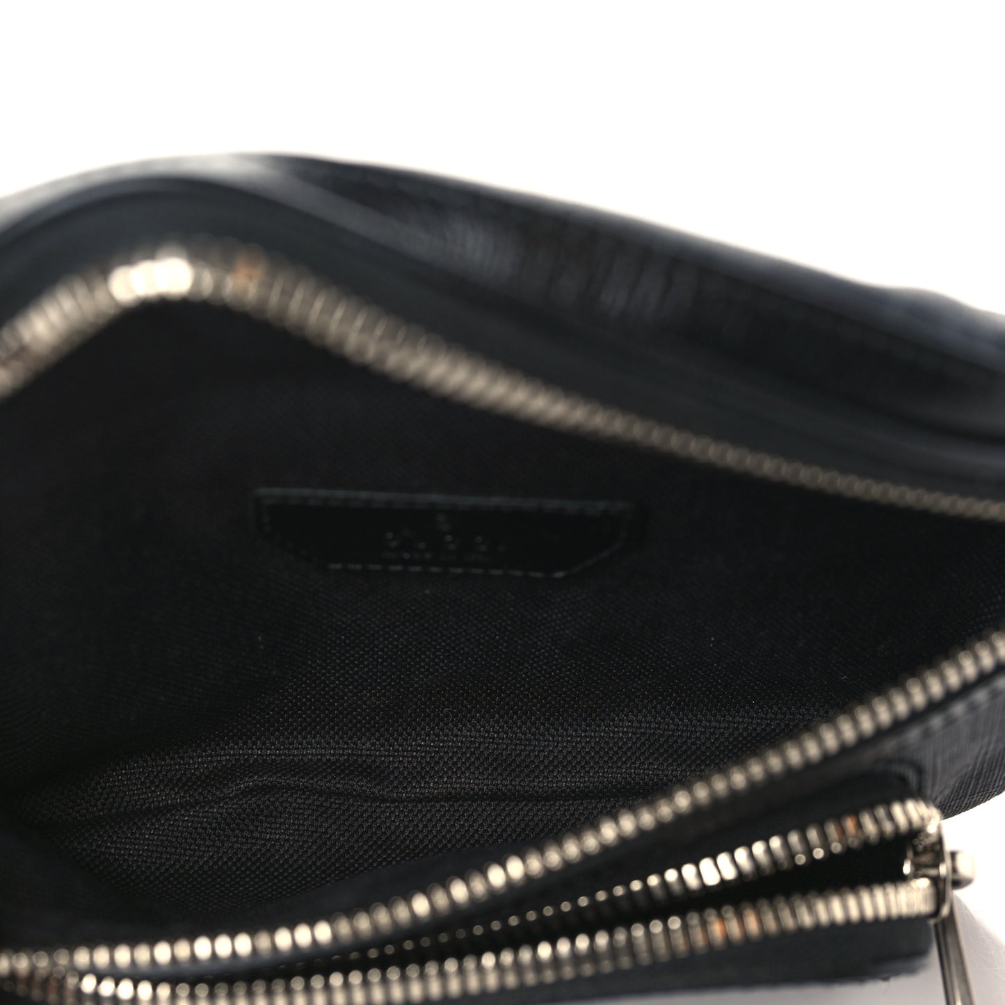 GG Supreme Monogram Textured Calfskin Retro Interlocking G Belt Bag Black