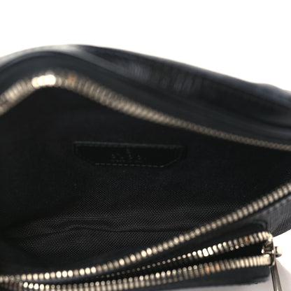 Gucci GG Supreme Monogram Textured Calfskin Retro Interlocking G Belt Bag Black 4 of 7