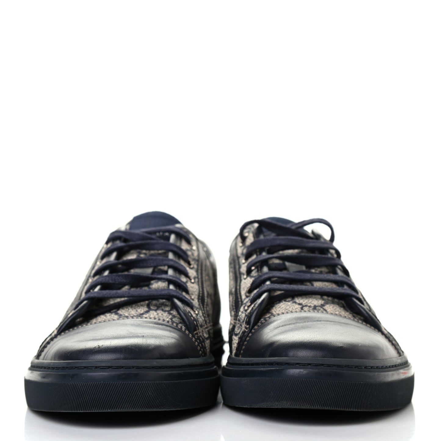 GG Supreme Monogram Mens Sneakers 7 Navy