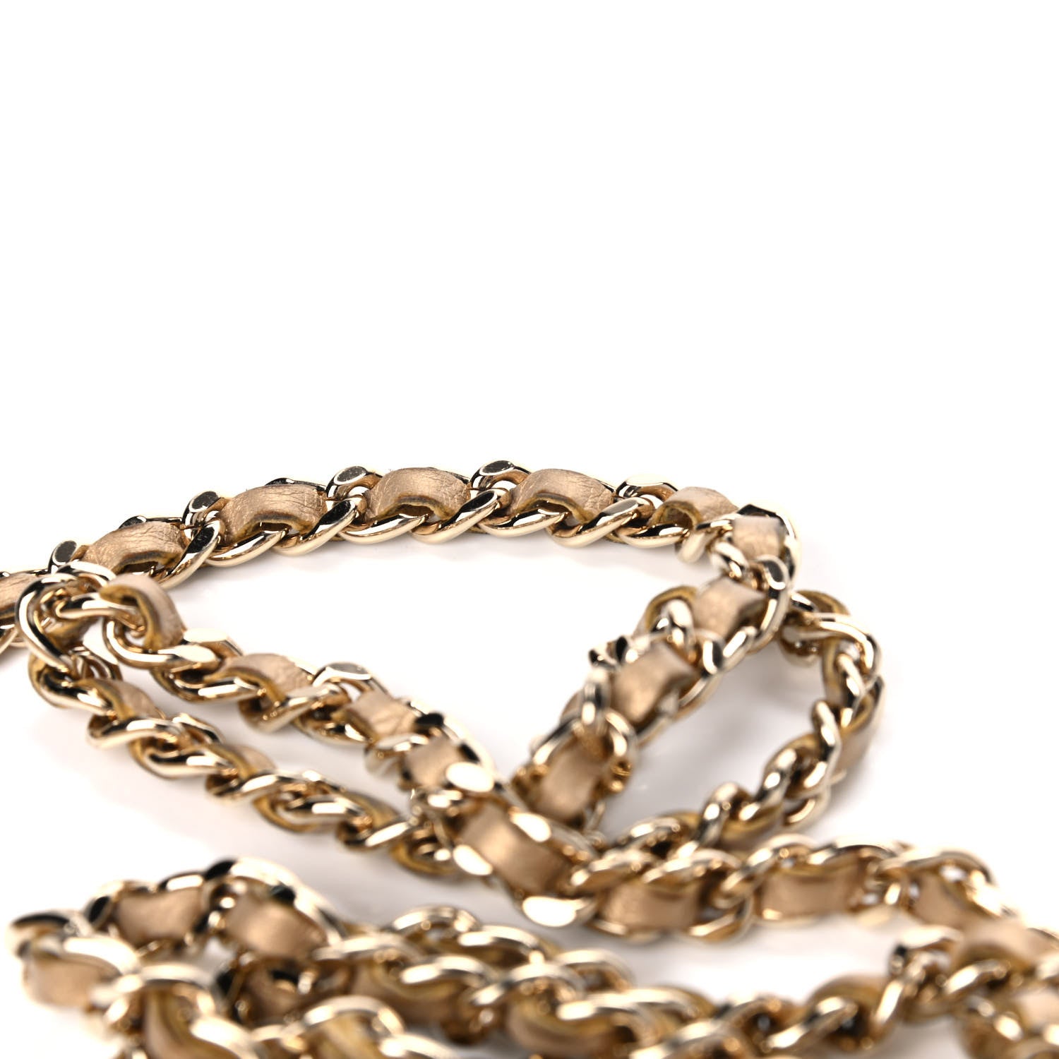 Chanel Metallic Aged Calfskin Quilted Wallet On Chain WOC Gold 7 of 7