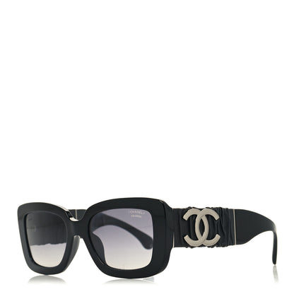 Chanel Acetate Calfskin Polarized Square Sunglasses 5473-Q-A Black 1 of 8