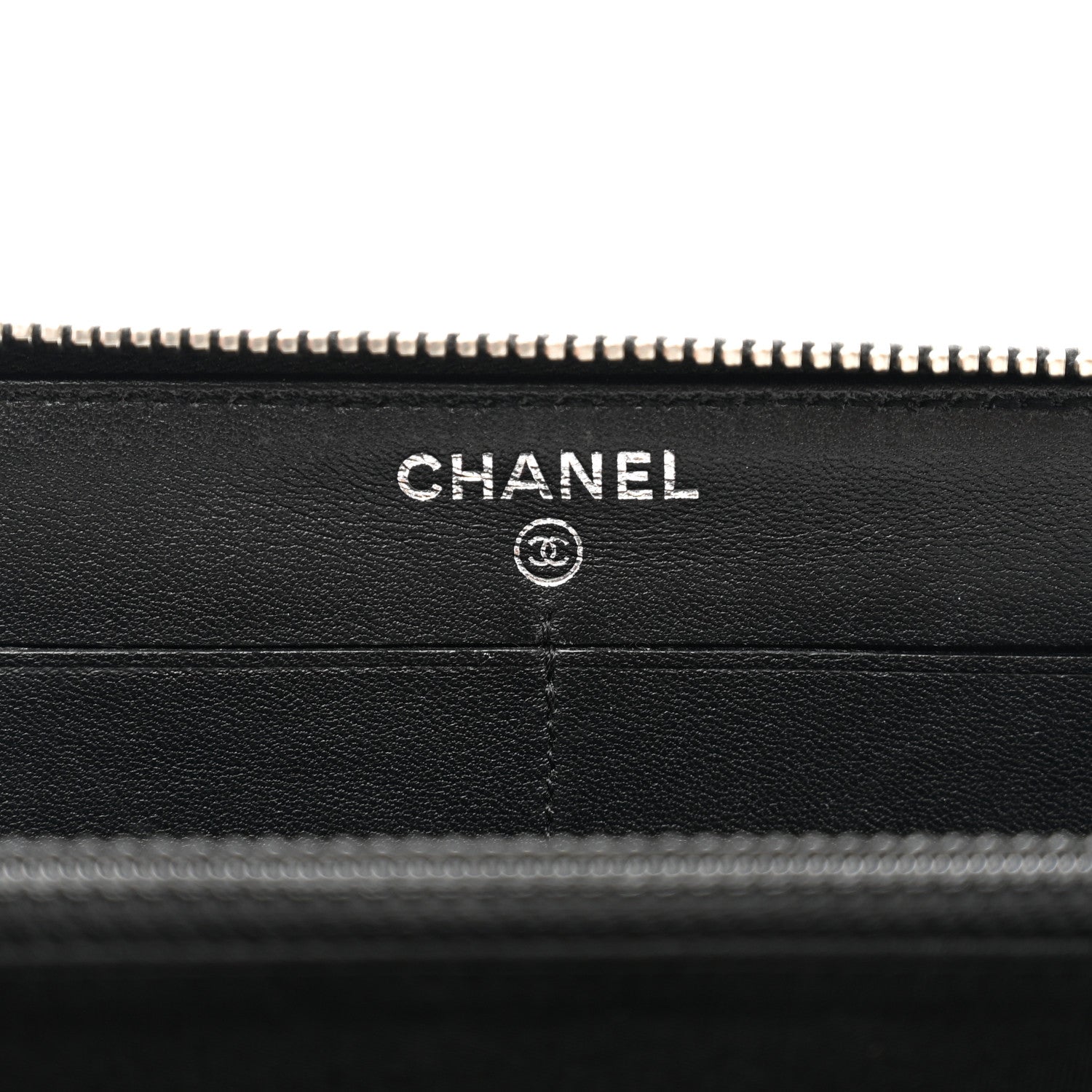 Chanel Patent Quilted Brilliant Zip Around Wallet Black 6 of 9