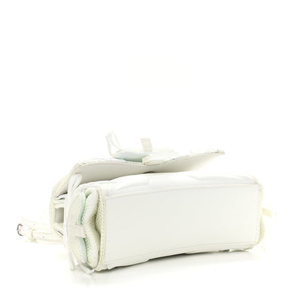 Balenciaga Faux Calfskin Fabric Glow In The Dark Small Sneakerhead Top Handle Bag White 4 of 9