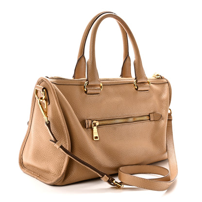 Prada Vitello Daino Shopping Satchel Caramel 3 of 9