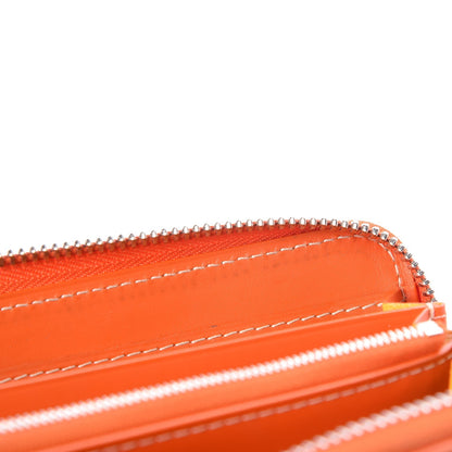 Goyard Goyardine Matignon Zip Around GM Wallet Orange 7 of 8