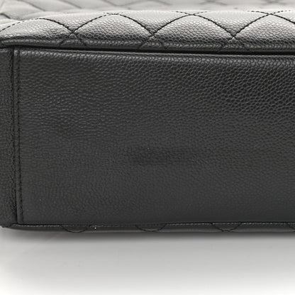 Chanel Caviar Quilted Vertical Grand Shopping Tote GST Black 12 of 12
