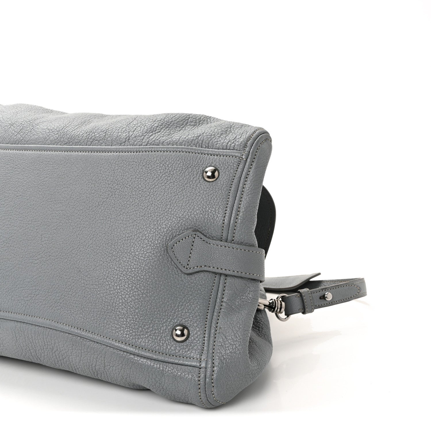 Miu Miu Goatskin Madras Top Handle Shoulder Bag Light Blue 9 of 9