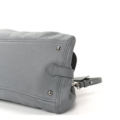 Miu Miu Goatskin Madras Top Handle Shoulder Bag Light Blue 9 of 9