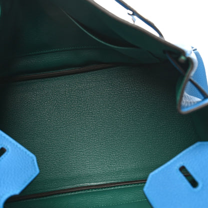 Hermes Togo Verso Birkin 30 Bleu Zanzibar Malachite 4 of 9