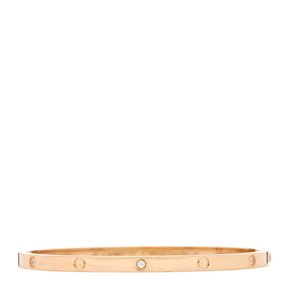 Cartier 18K Yellow Gold 6 Diamond Small LOVE Bracelet 17 1 of 8