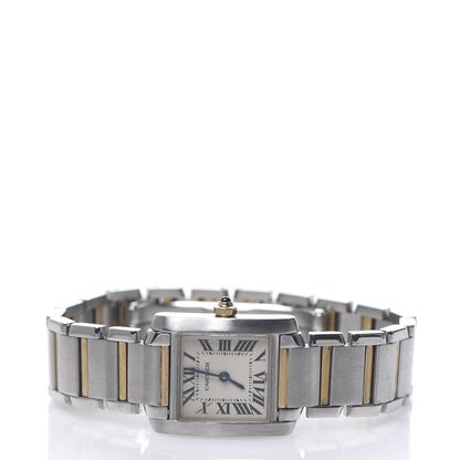 Cartier Stainless Steel 18K Yellow Gold 20mm Tank Francaise Quartz Watch 2 of 6