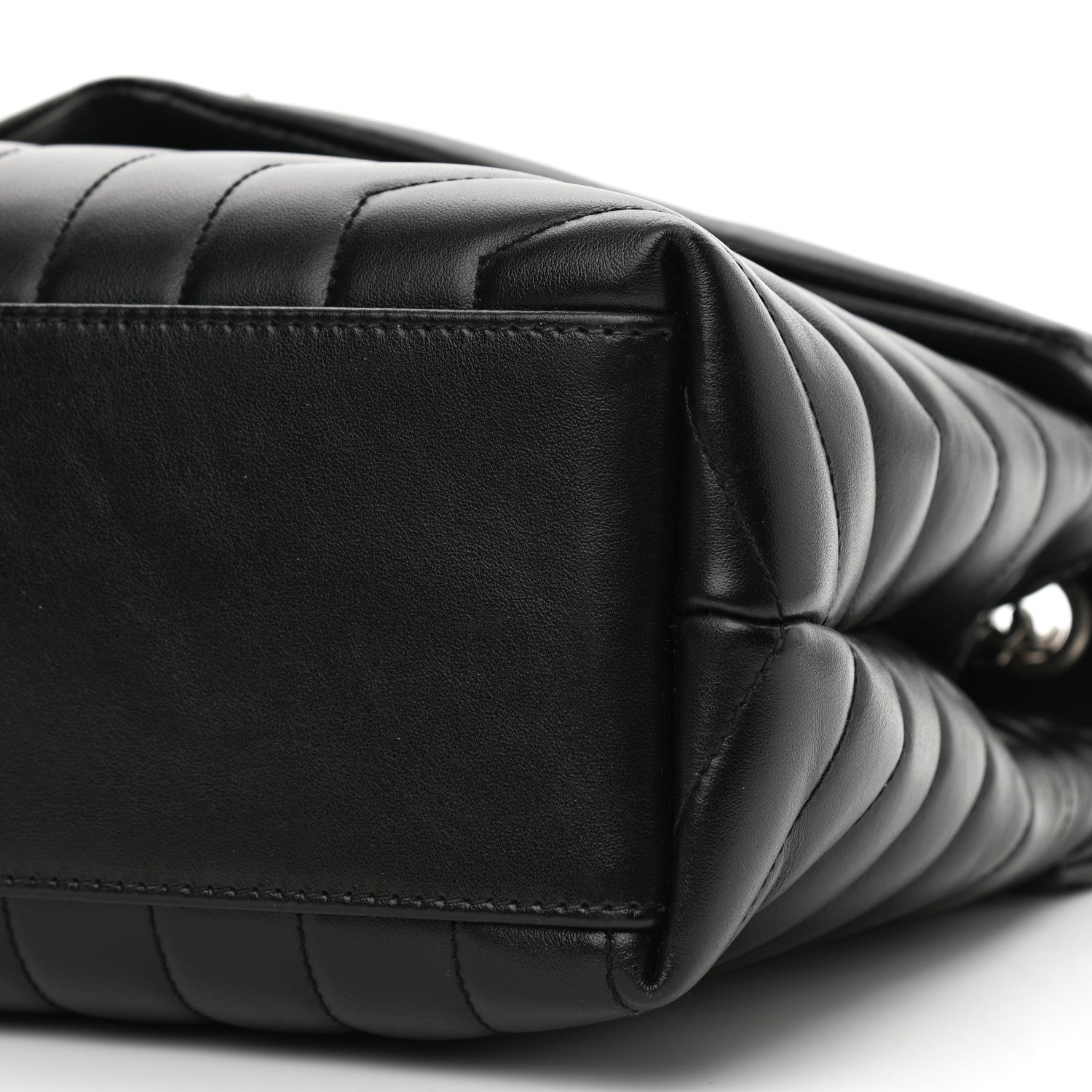 Saint Laurent Calfskin Y Quilted Monogram Medium Loulou Chain Satchel Black 10 of 11