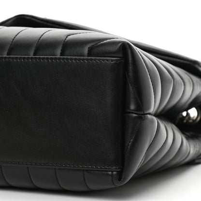 Saint Laurent Calfskin Y Quilted Monogram Medium Loulou Chain Satchel Black 10 of 11