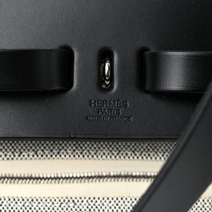 Hermes Criss Viking Vache Hunter Herbag a Dos Zip Retourne Backpack Ecru Black 7 of 11