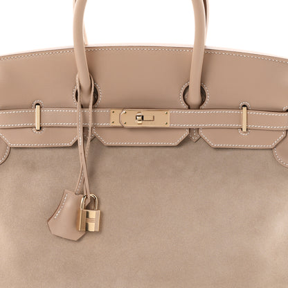 Hermes Veau Doblis Swift Grizzly Birkin 35 Argile 8 of 14