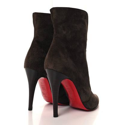 Christian Louboutin Veau Velours Lace-Up 100 Ankle Boots 36 Brown 4 of 7